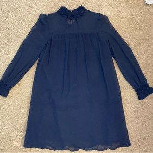 Zara Blue Jemma Ruched Panel Mini Dress Size S